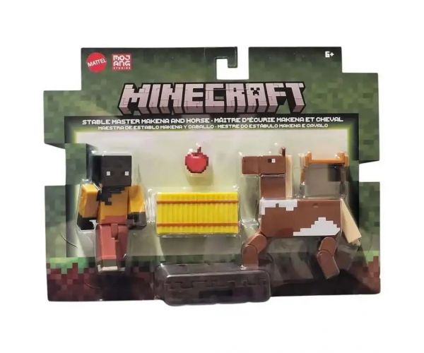 Minecraft: Stable Master Makena és Ló figura szett - Mattel
