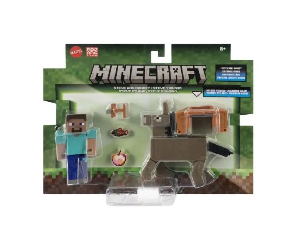 Minecraft: Steve és Szamár figura szett - Mattel