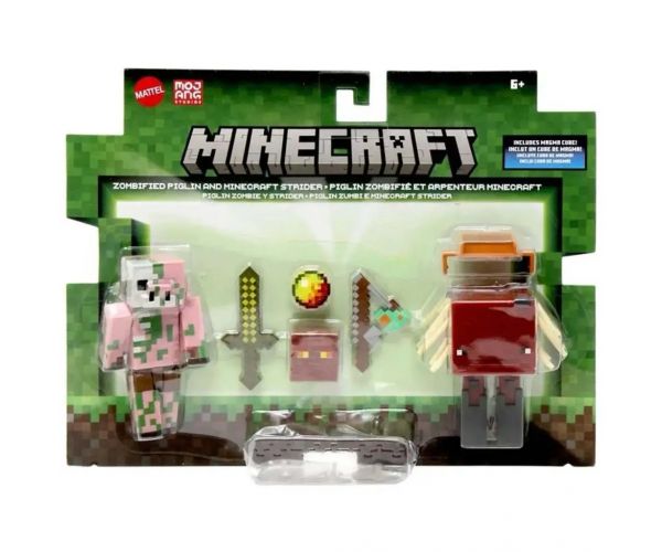 Minecraft: Zombified Piglin és Strider figura szett - Mattel