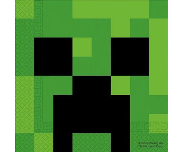 Minecraft papírszalvéta szett – 2 rétegű, 33x33 cm, 20db