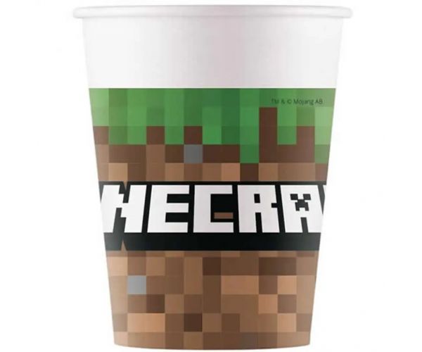 Minecraft set papirnatih čaša od 8 komada, 200 ml