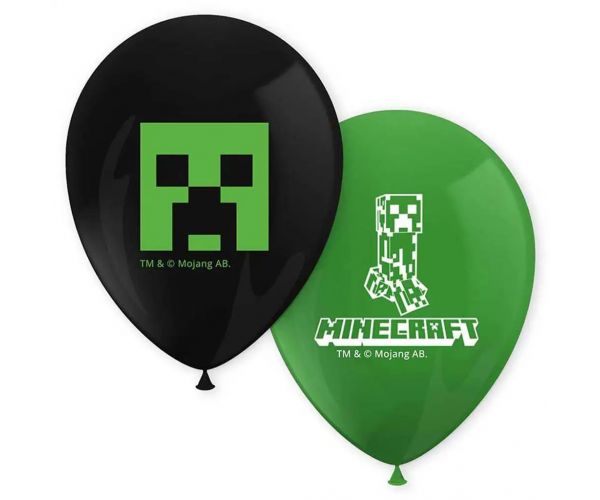 Minecraft uzorak lateks baloni, set od 8 komada