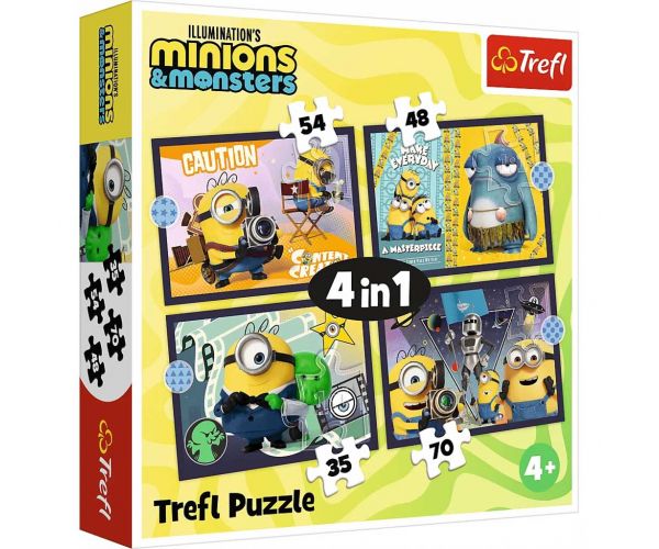 Minyonok 3 4 az 1-ben puzzle 35-48-54-70db-os - Trefl