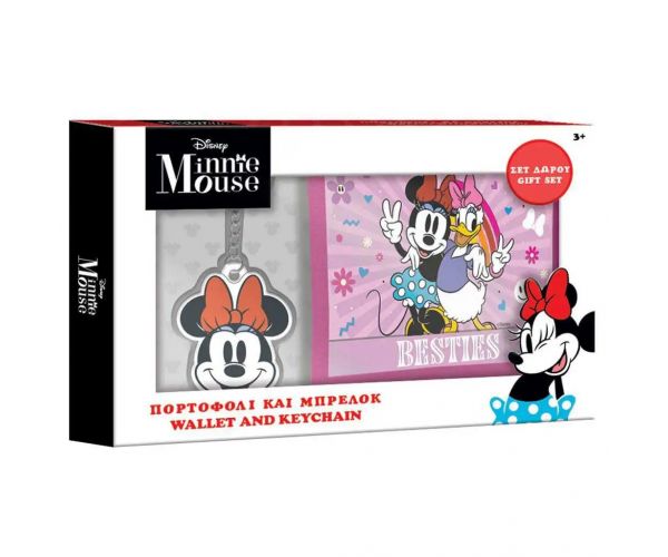 Minnie egér pénztárca kulcstartóval ajándékcsomag