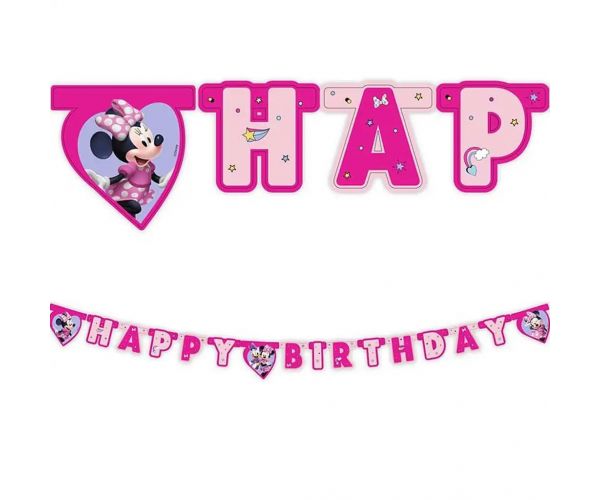 Minnie Mouse i Daisy rođendanski natpis Sretan rođendan party banner 200cm