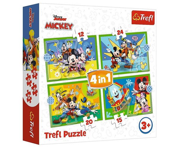 Mickey Mouse i njegovi prijatelji 4 u 1 slagalica - Trefl