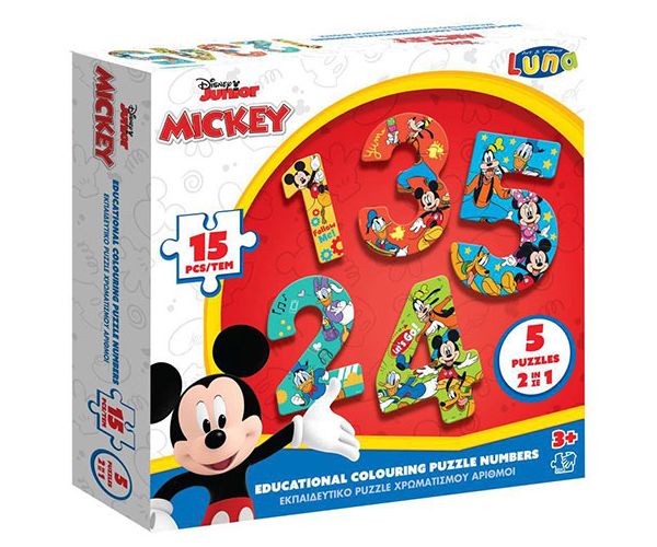 Mickey Mouse slagalica sa brojevima 15 kom