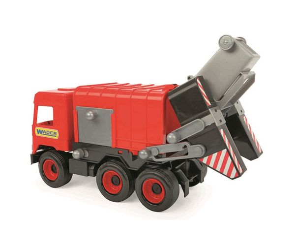 Middle Truck: Crveni kamion za odvoz smeća - 43cm - Wader