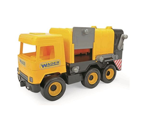 Middle Truck: Žuti kamion za odvoz smeća - 43cm - Wader