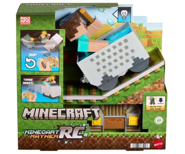 Minecraft RC távirányítós bányakocsi Steve figurával – Mattel