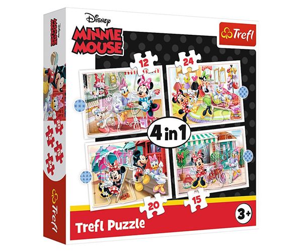 Minnie Mouse i prijatelji 12,15,20,24kom 4 u 1 puzzle - Trefl