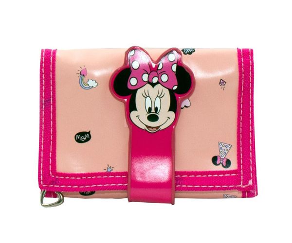 Minnie Mouse novčanik na preklop boja breskve i ružičasta boja 13x8x26cm
