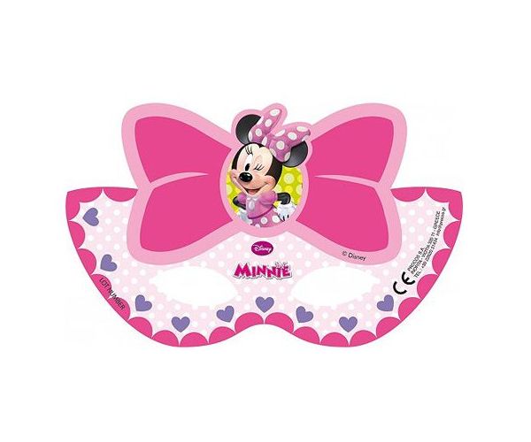 Minnie Mouse ružičasta papirnata maska 6kom