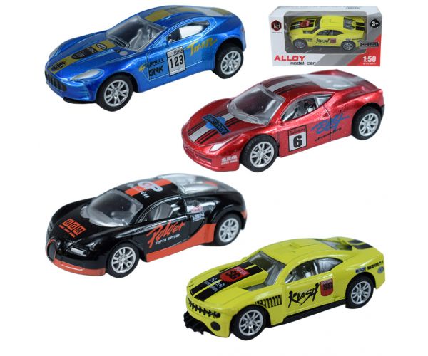 Model automobila: Metalni trkaći automobil u različitim verzijama 7cm 1/50 1db