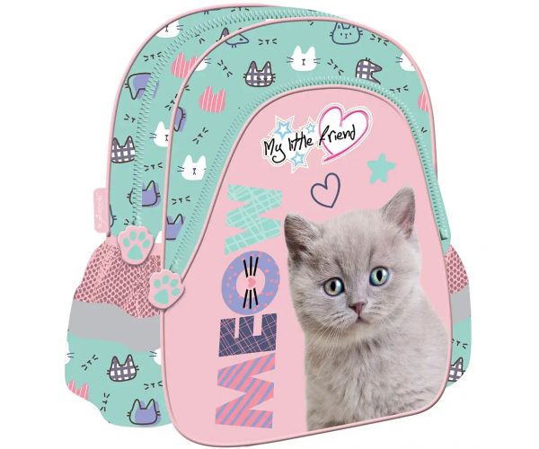 Moj mali prijatelj Fluffy Kitty dječji vrtićki ruksak s mačkicom 28x25 cm