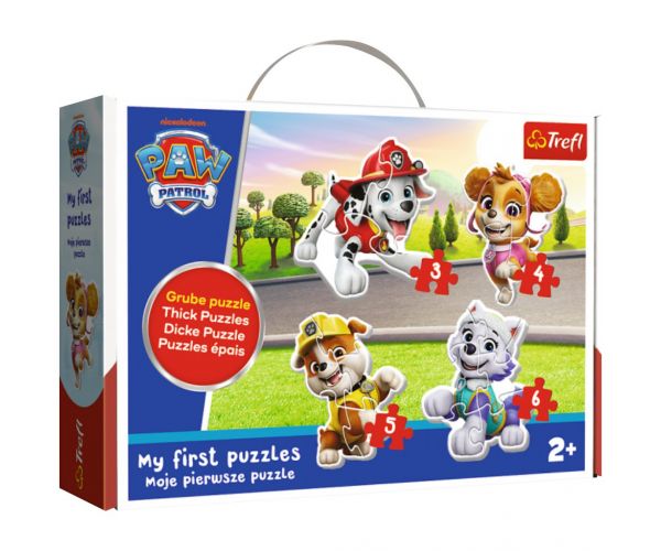 Első puzzle-öm: Mancs őrjárat 4 az 1-ben 6-5-4-3db-os puzzle - Trefl
