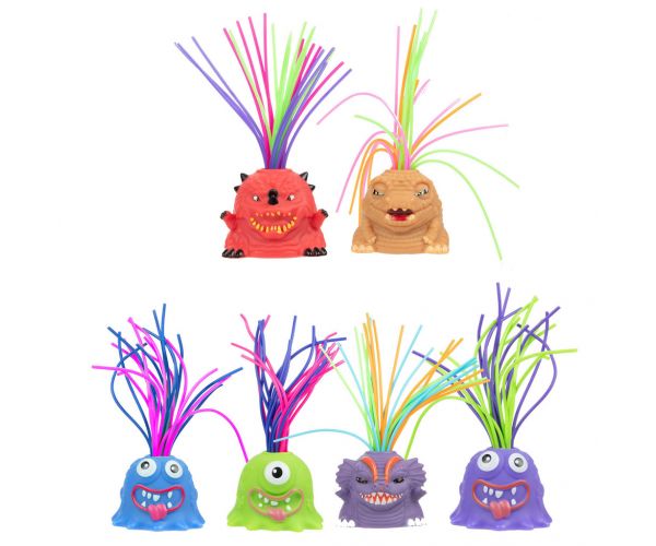Monster Fun: Zabavna čupava figura čudovišta s rastezljivom kosom u nekoliko varijanti 1 komad