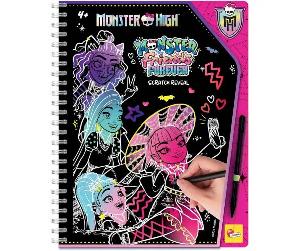 Monster High Friends Forever képkarc készítő szett 44 oldalas - Lisciani