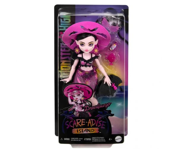 Monster High: Scare-adise Island – Draculaura baba kiegészítőkkel - Mattel