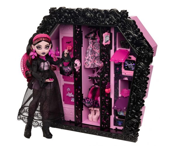 Monster High Strašno trendi garderoba s lutkom Draculaurom - Mattel