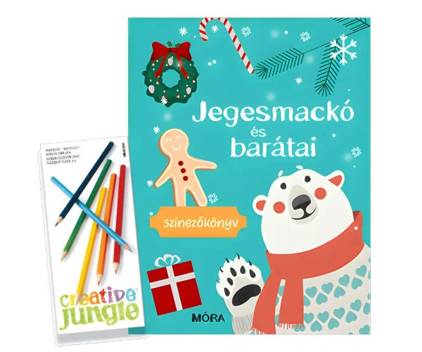 Móra: Knjiga bojanki Ledeni medvjed i prijatelji s obojenim olovkama
