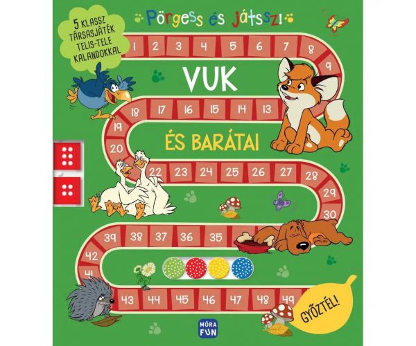 Móra: Pörgess és játssz! - Vuk és barátai 5 klassz társasjáték telis-tele kalandokkal