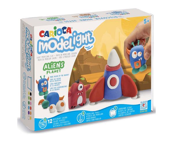 Modelight Maxi Play Box Vanzemaljci plastelin set - Carioca
