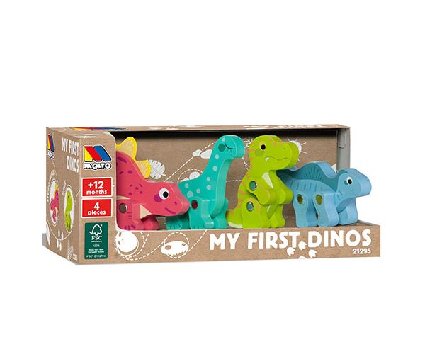 Molto: Nature Prvi dinosaur paket drvenih figura od 4kom
