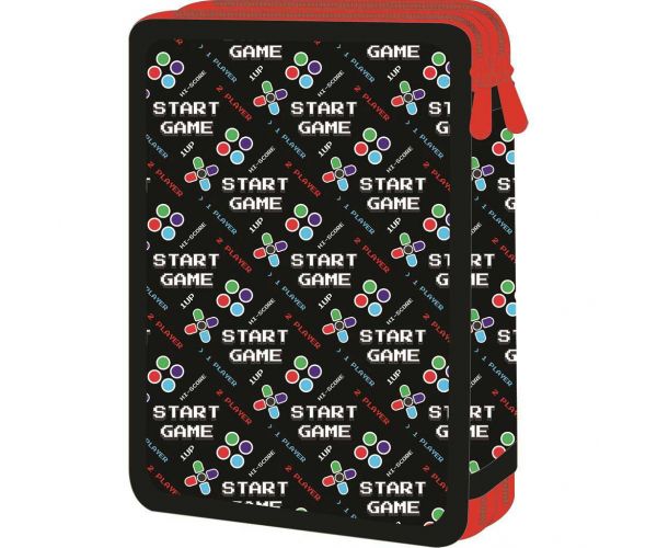 Must: Disney Gamer dvoetažna napunjena pernica 15x5x21cm
