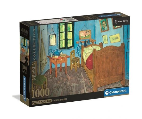 Museum Collection: Van Gogh - Van Gogh szobája Arles-ban 1000 db-os puzzle poszterrel - Clementoni