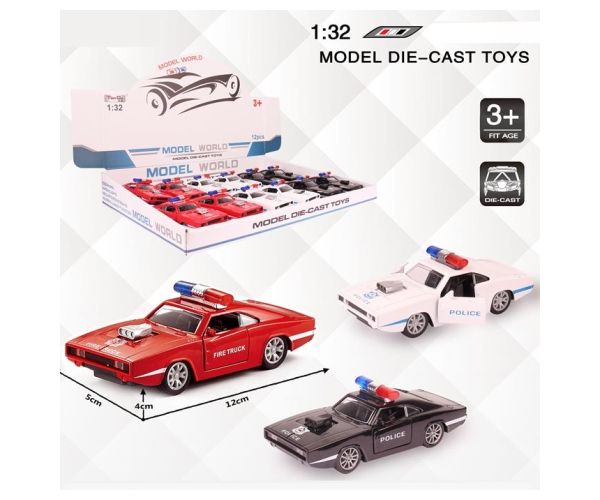 Muscle Car Police uvlačivi metalni model automobila u nekoliko verzija 1/32