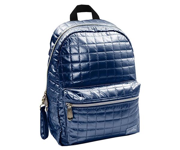 Must... Biserno plava prošivena školska torba, ruksak 26x14x36cm
