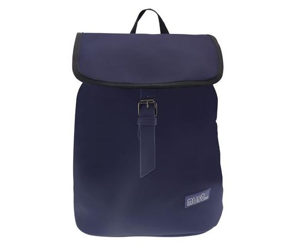 Must: Plava školska torba na kopču, ruksak 22x11x31cm
