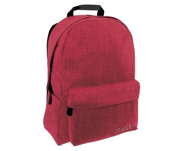 Must: Školska torba Burgundy Monochrome Jeans, ruksak 32x17x42cm