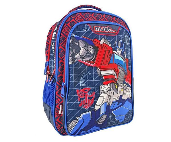 Must... Transformers zaobljena školska torba, ruksak sa tri pretinca 32x18x43cm
