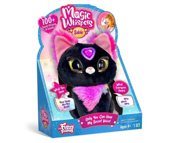 My Fuzzy Friends: Magic Whispers suttogó plüss cica - Sable