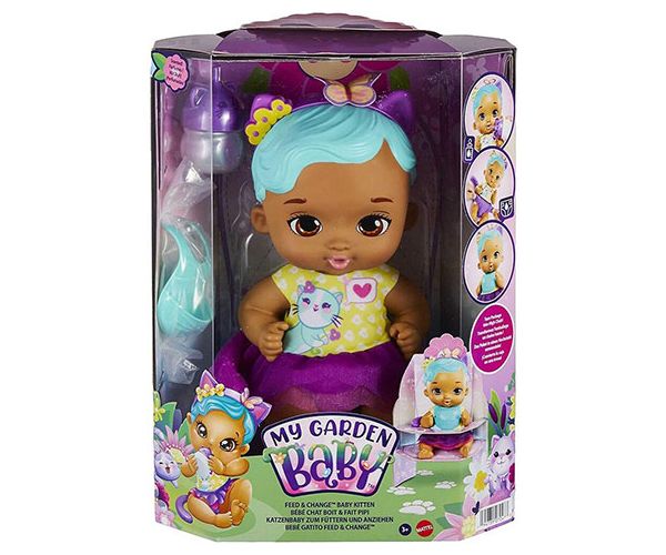 My Garden Baby: Slatka Beba - Tirkizni mačić 30 cm - Mattel