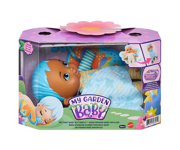 My Garden Baby: Slatka plava leptir beba za grljenje 23cm - Mattel