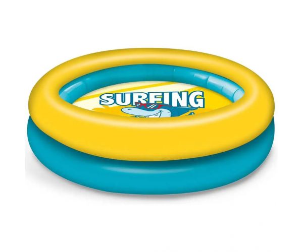 Cápa mintás felfújható 2 gyűrűs medence 100cm - Mondo Toys