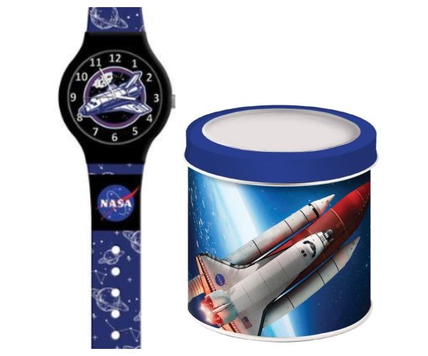 NASA analogni ručni sat u metalnoj poklon kutiji