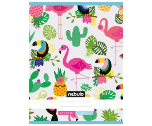 Nebulo: Flamingo i Tukan obična bilježnica A4 80-32