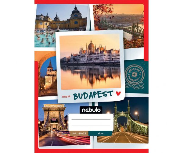 Nebulo: Klaman običan bilježnica s motivom Budimpešte 80-32 A/4