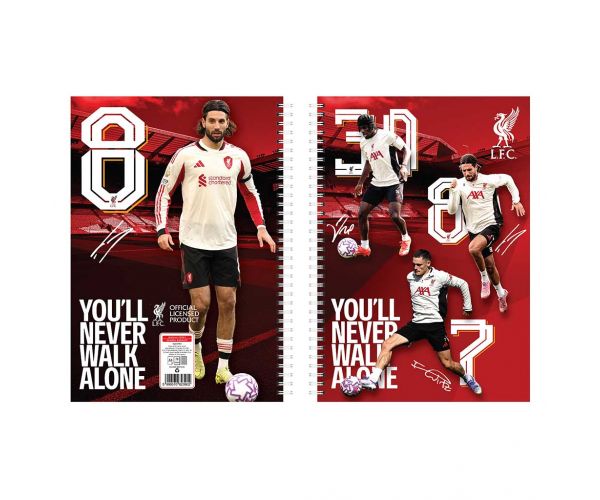 Nebulo: Liverpool spiralna bilježnica, linirana, 60 listova, A4, 1 kom.