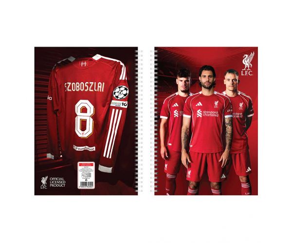 Nebulo: Liverpool spiralna bilježnica, linirana, 60 listova, A4, 1 kom.