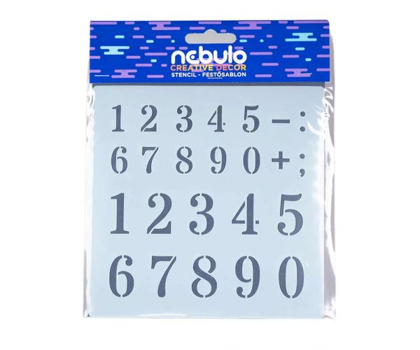 Nebulo: Mali brojevi plastični šablon