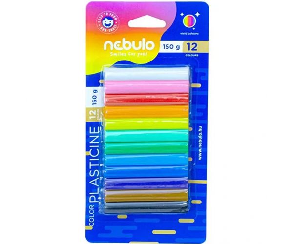 Nebulo: Set šarenih plastelina, 12 komada, 150 g