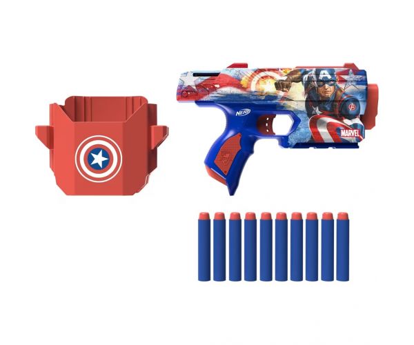 Nerf: Marvel Kapetan Amerika pucač pjenastih metaka - Hasbro