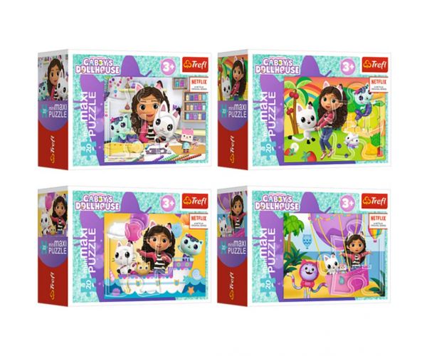 Netflix: Gabi kućica za lutke, mini puzzle od 54 dijela u četiri različite varijante, 1 komad