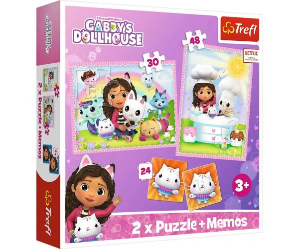 Netflix: Gabi babaháza 2 az 1-ben puzzle + memóriajáték