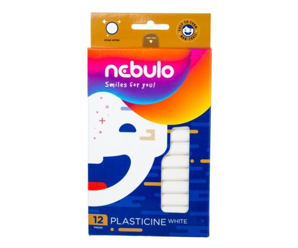 Nebulo: Bijeli plastelin set 12kom